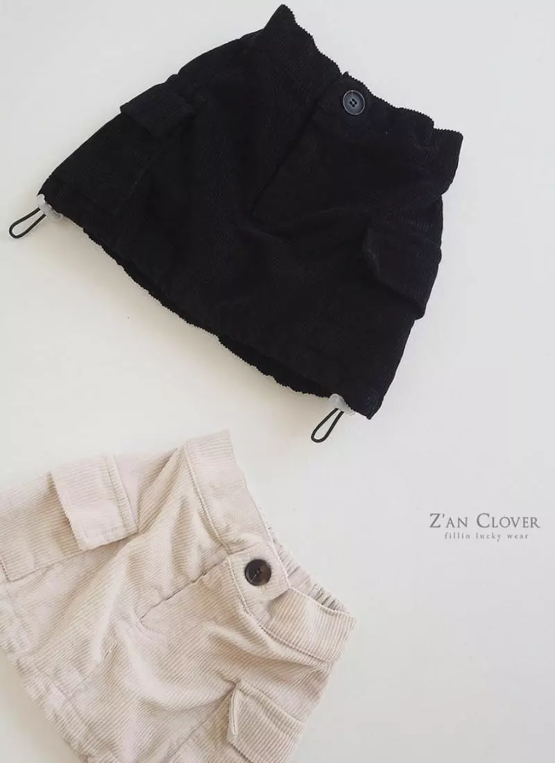 Zan Clover - Korean Children Fashion - #designkidswear - Rib Cargo Skirt - 9