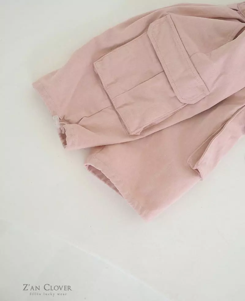 Zan Clover - Korean Children Fashion - #designkidswear - Peach Cargo Pants - 6
