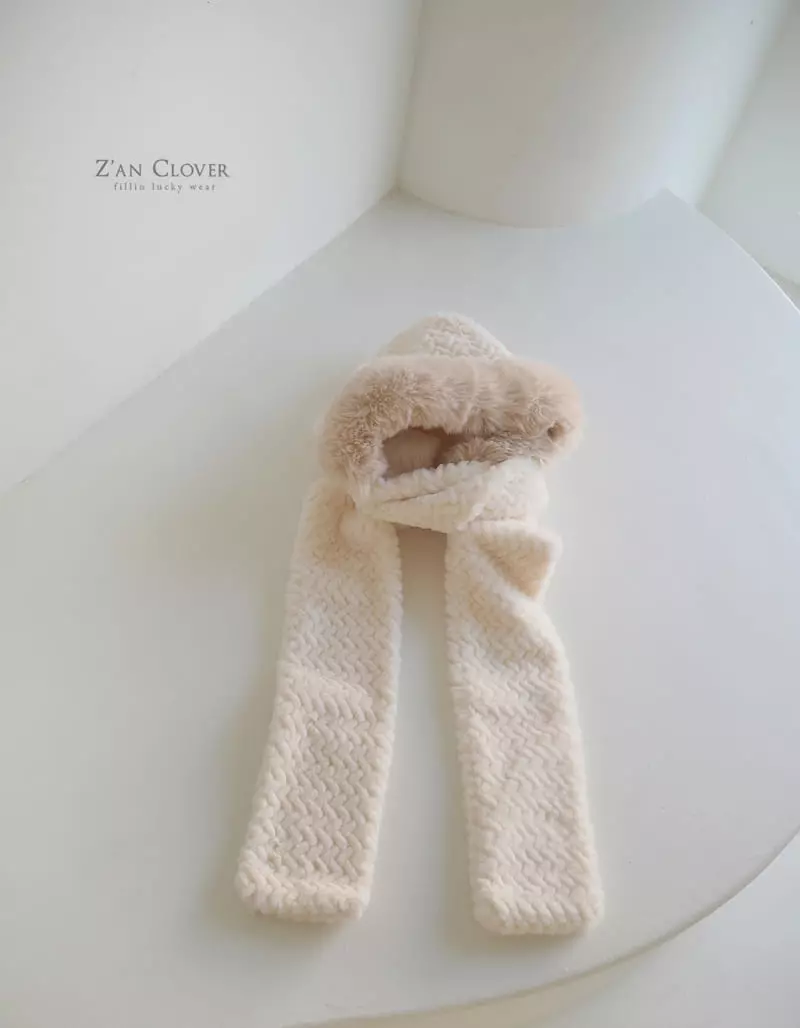 Zan Clover - Korean Children Fashion - #designkidswear - Cozy Hoody Long Muffler - 3