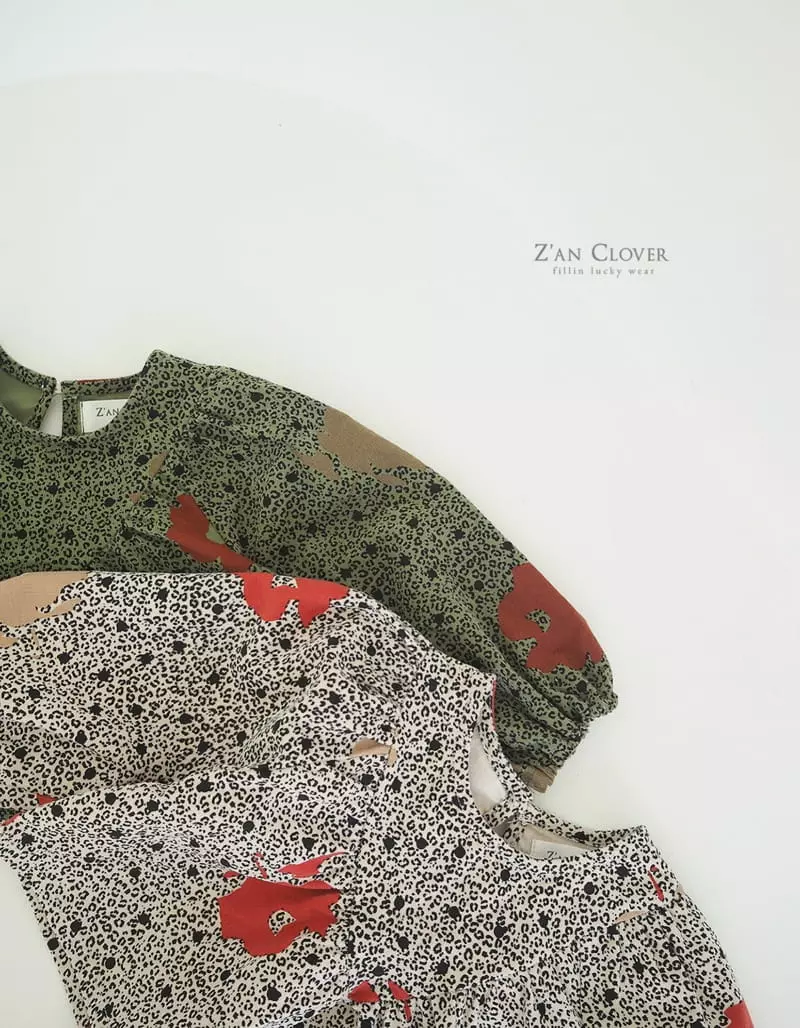 Zan Clover - Korean Children Fashion - #discoveringself - Leopard Shirring Blouse - 2