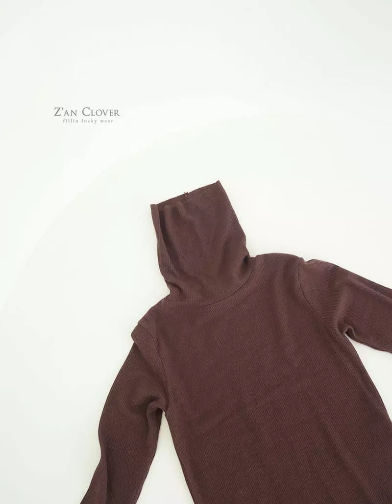 Zan Clover - Korean Children Fashion - #discoveringself - Easy Rib Turtleneck Tee - 10