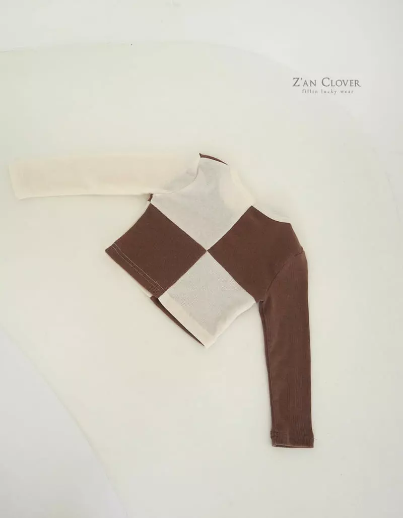 Zan Clover - Korean Children Fashion - #discoveringself - Crop Block Tee - 8