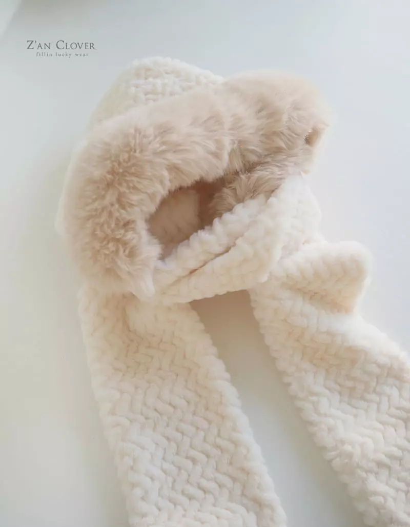 Zan Clover - Korean Children Fashion - #designkidswear - Cozy Hoody Long Muffler - 4