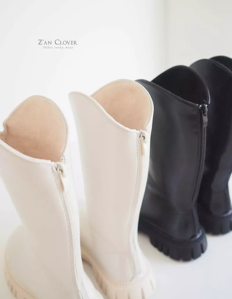 Zan Clover - Korean Children Fashion - #discoveringself - Leather Long Boots - 3