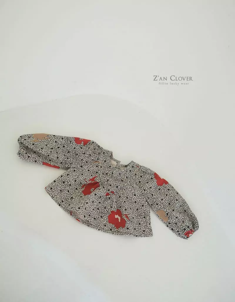 Zan Clover - Korean Children Fashion - #fashionkids - Leopard Shirring Blouse - 3