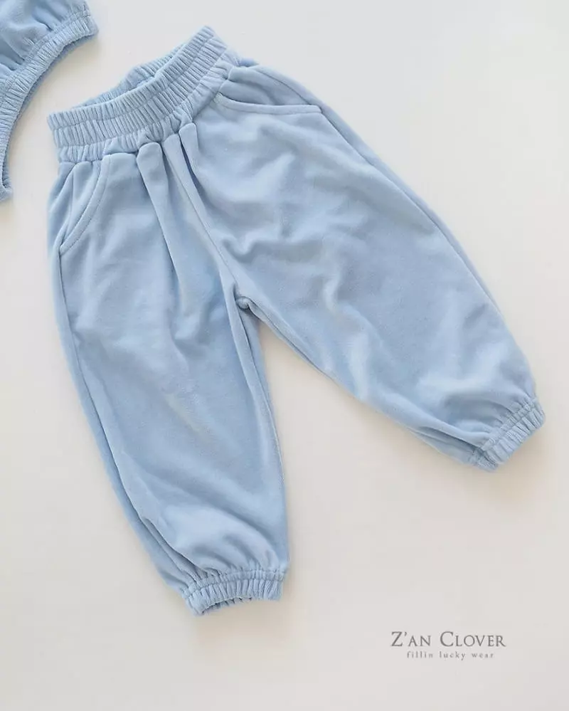 Zan Clover - Korean Children Fashion - #fashionkids - Veloure Crop Set Up - 4