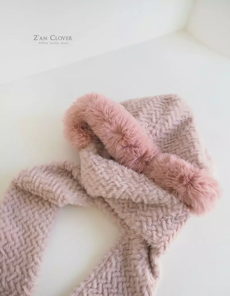 Zan Clover - Korean Children Fashion - #kidsshorts - Cozy Hoody Long Muffler - 6