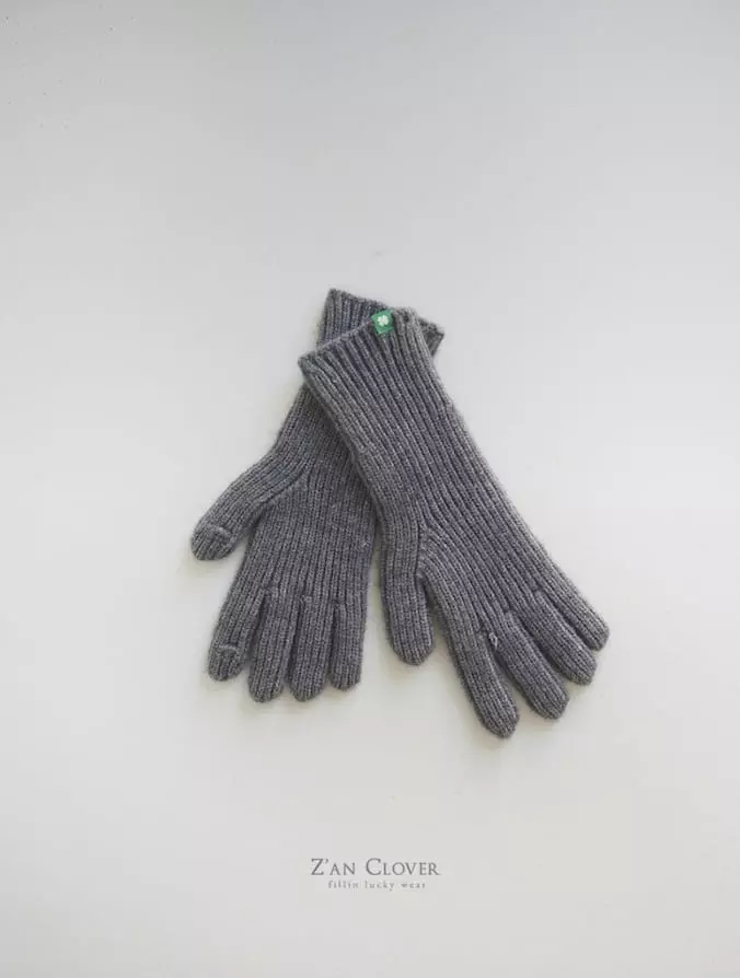 Zan Clover - Korean Children Fashion - #kidsshorts - Knit Gloves