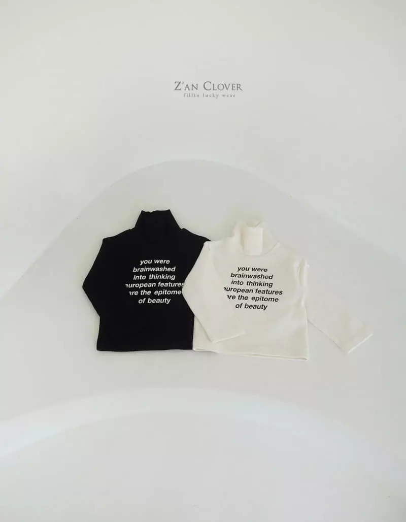 Zan Clover - Korean Children Fashion - #kidsstore - Lettering Tee