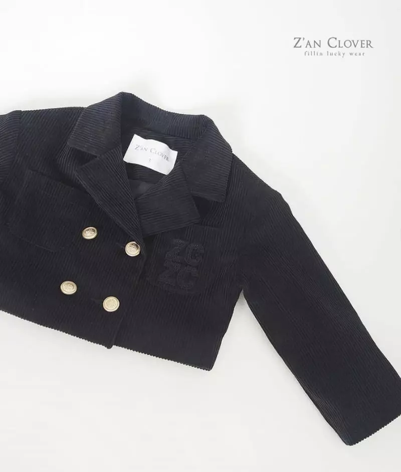 Zan Clover - Korean Children Fashion - #kidsstore - Rib Crop Jacket - 8