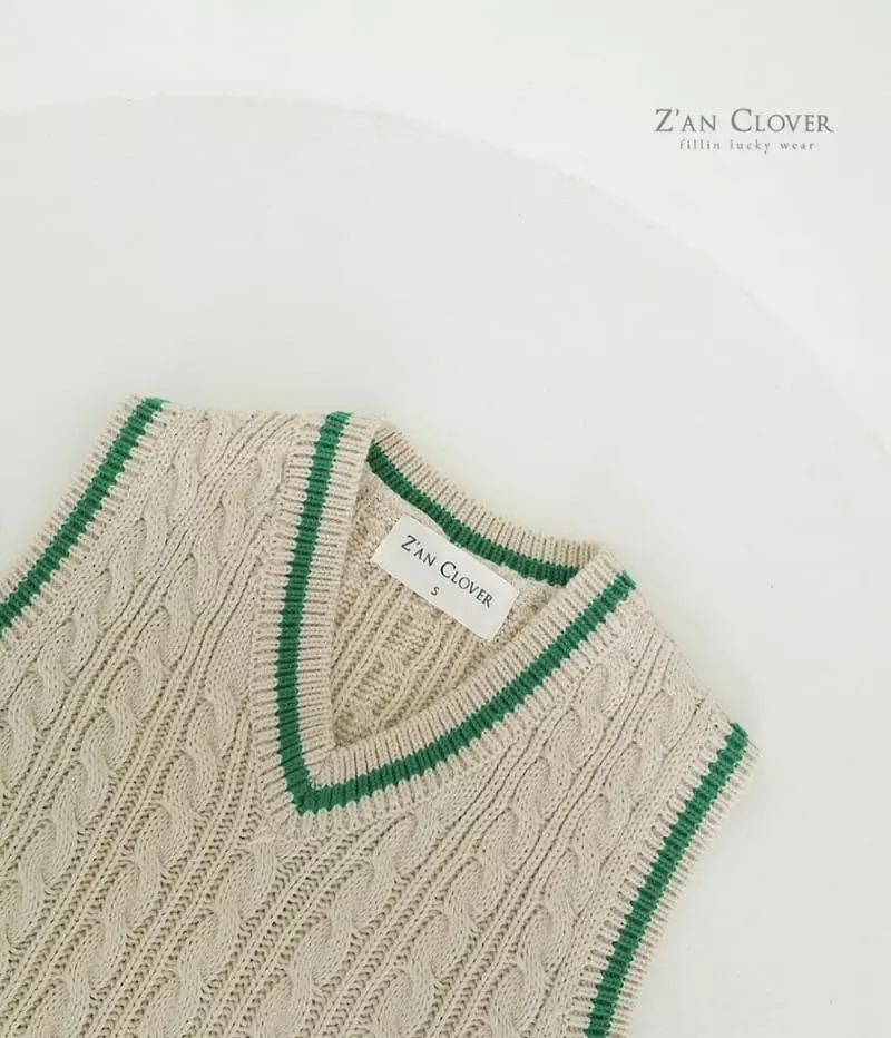 Zan Clover - Korean Children Fashion - #kidsstore - Line Knit Vest - 7