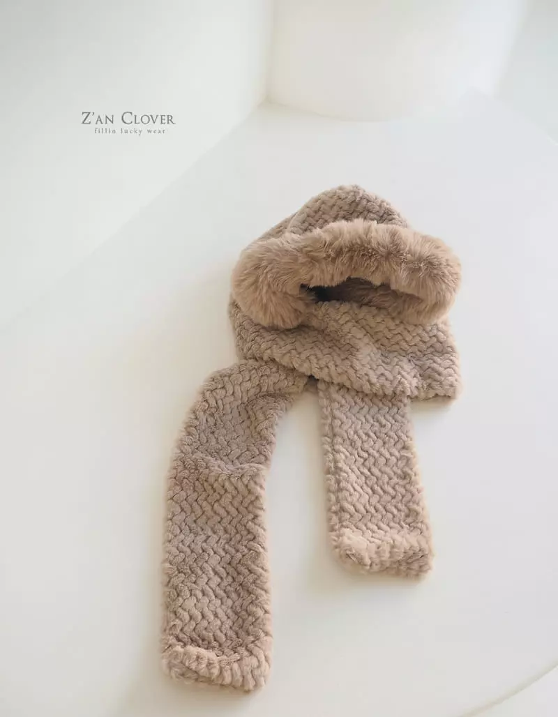 Zan Clover - Korean Children Fashion - #kidsstore - Cozy Hoody Long Muffler - 7