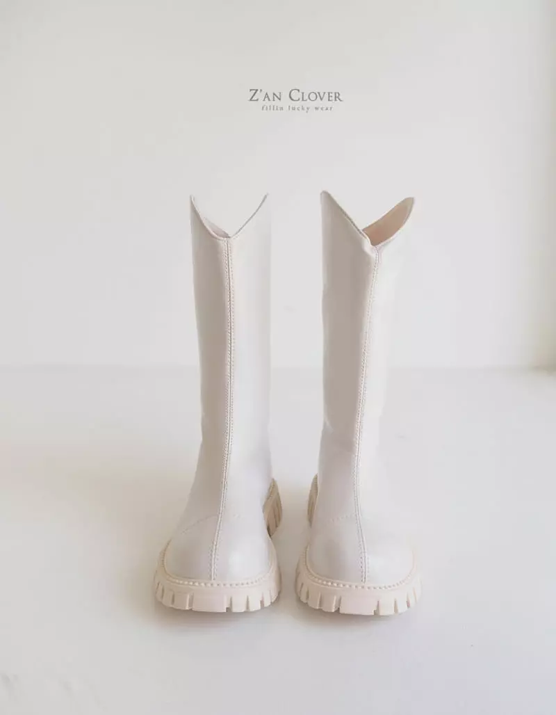 Zan Clover - Korean Children Fashion - #kidsstore - Leather Long Boots - 6