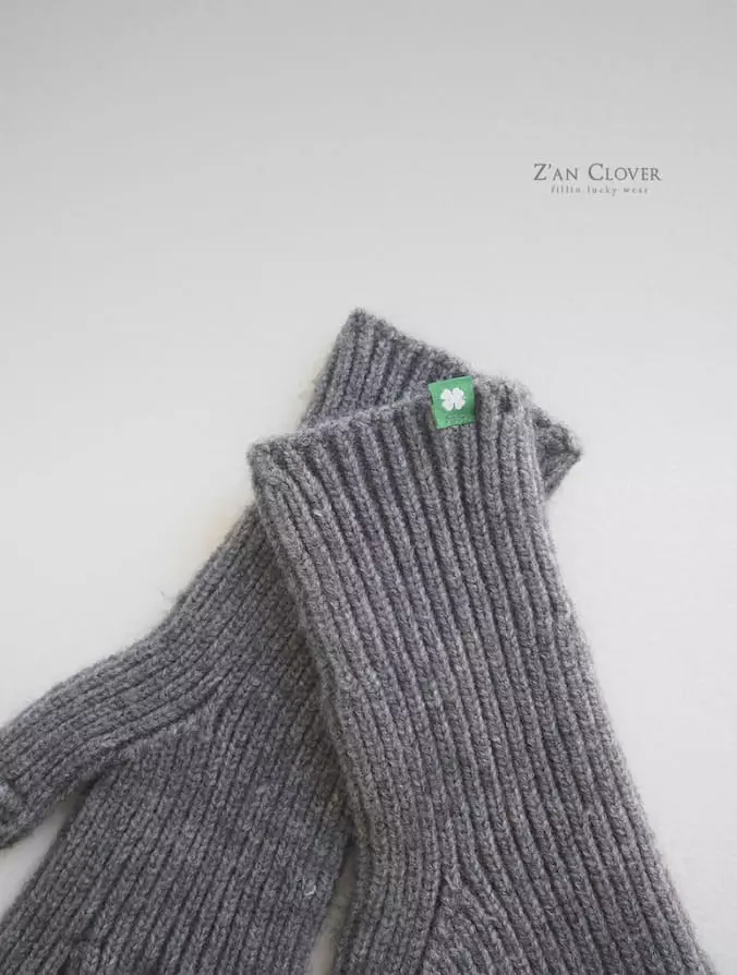 Zan Clover - Korean Children Fashion - #kidsstore - Knit Gloves - 2