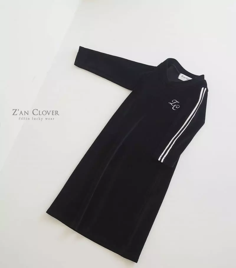 Zan Clover - Korean Children Fashion - #kidsstore - Veloure One-piece - 4