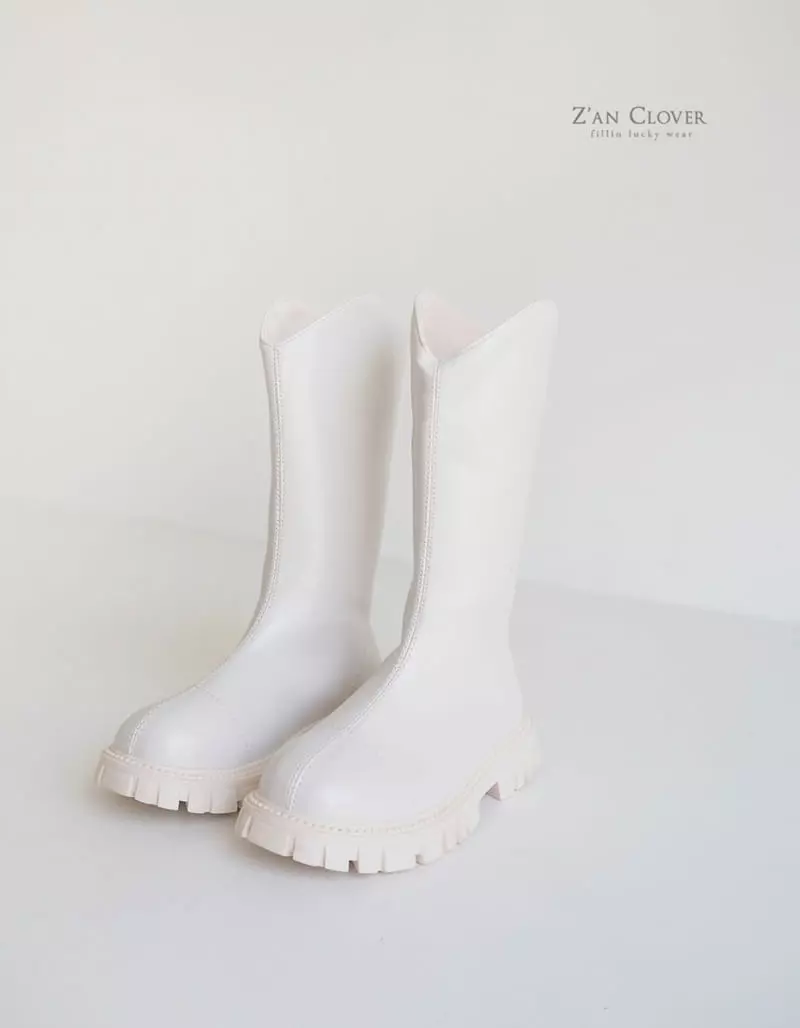 Zan Clover - Korean Children Fashion - #kidzfashiontrend - Leather Long Boots - 7