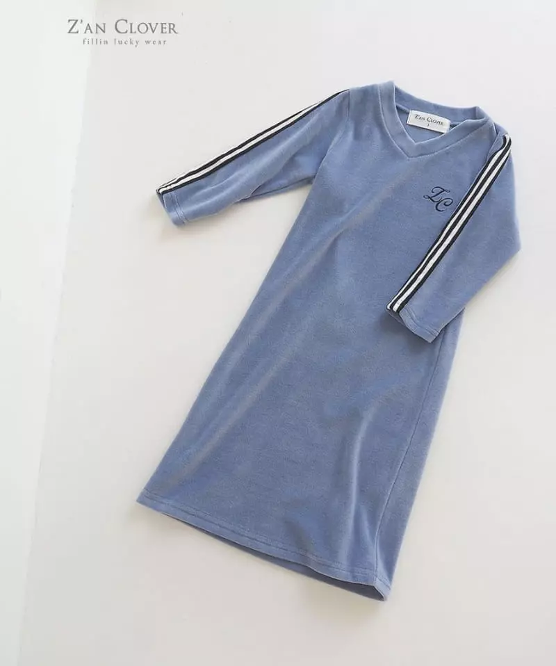 Zan Clover - Korean Children Fashion - #littlefashionista - Veloure One-piece - 6