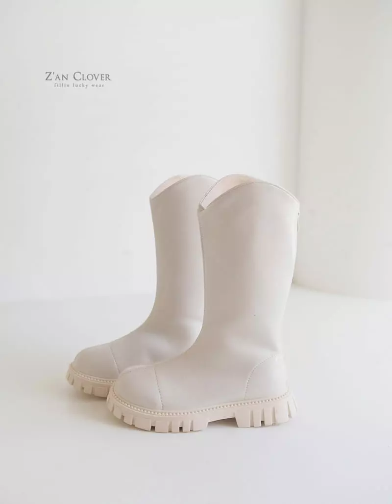 Zan Clover - Korean Children Fashion - #littlefashionista - Leather Long Boots - 9