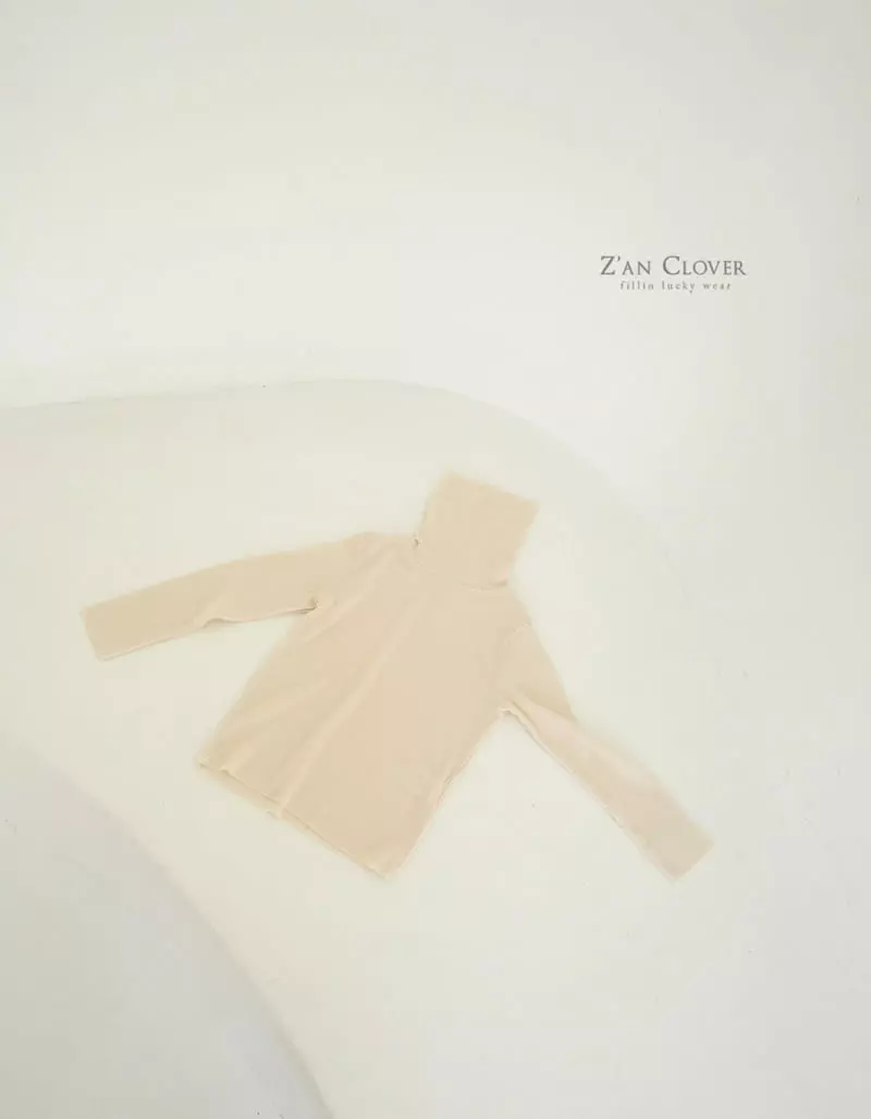 Zan Clover - Korean Children Fashion - #magicofchildhood - Easy Rib Turtleneck Tee - 3