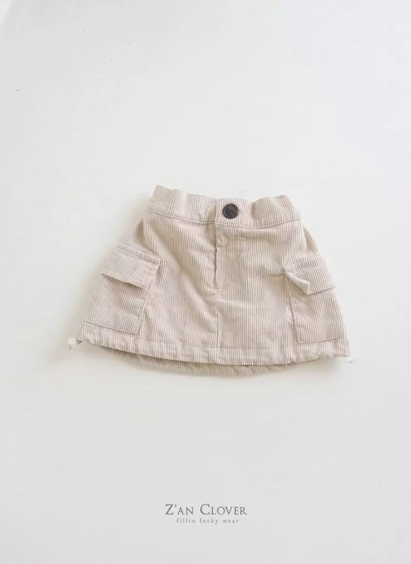 Zan Clover - Korean Children Fashion - #magicofchildhood - Rib Cargo Skirt - 3