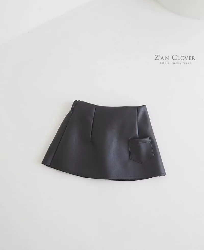 Zan Clover - Korean Children Fashion - #magicofchildhood - Leather Mini Skirt - 2