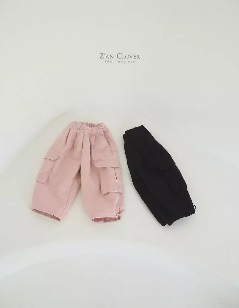 Zan Clover - Korean Children Fashion - #minifashionista - Peach Cargo Pants