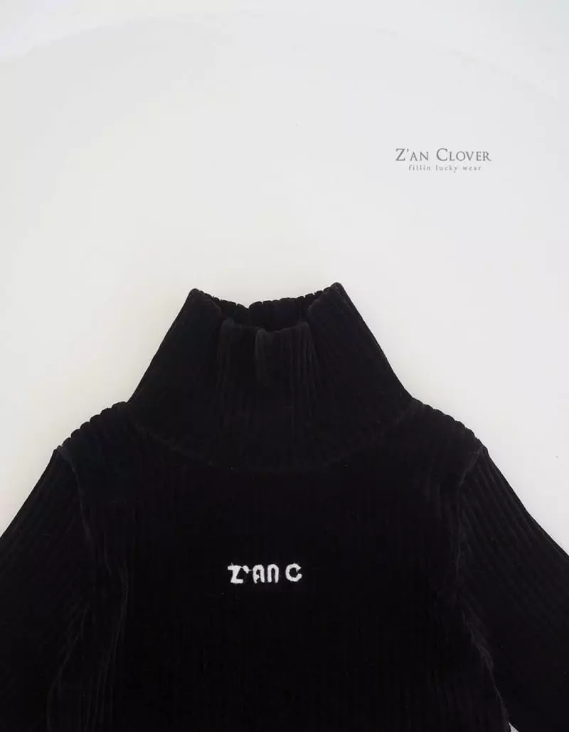 Zan Clover - Korean Children Fashion - #prettylittlegirls - Veloure Crop Turtleneck Tee - 6