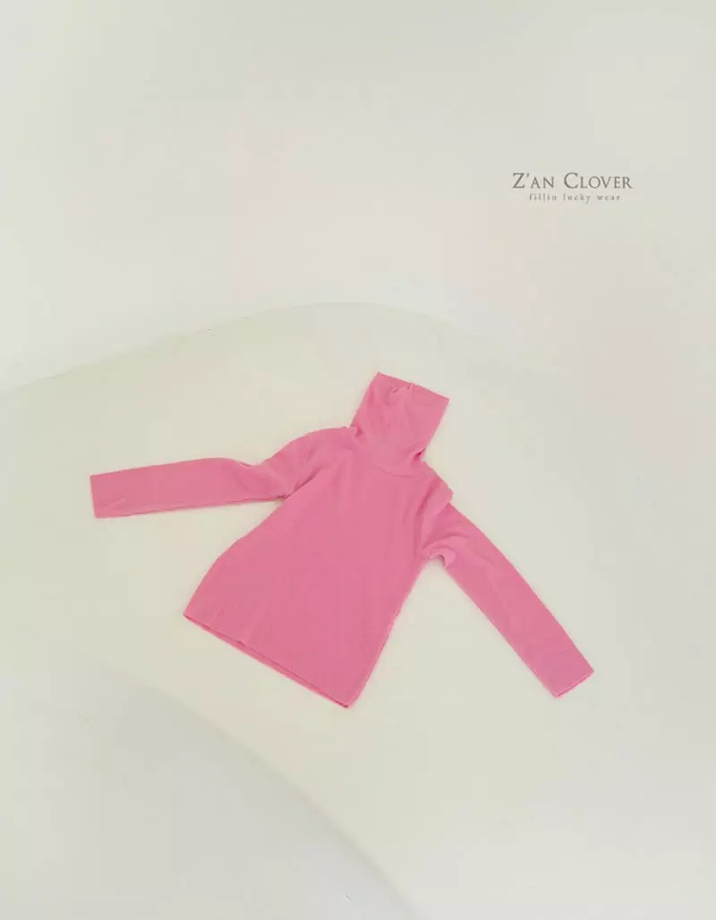 Zan Clover - Korean Children Fashion - #prettylittlegirls - Easy Rib Turtleneck Tee - 5