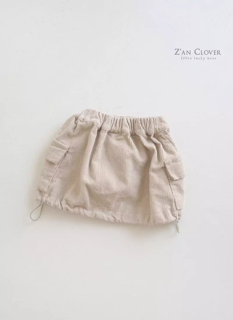 Zan Clover - Korean Children Fashion - #prettylittlegirls - Rib Cargo Skirt - 5