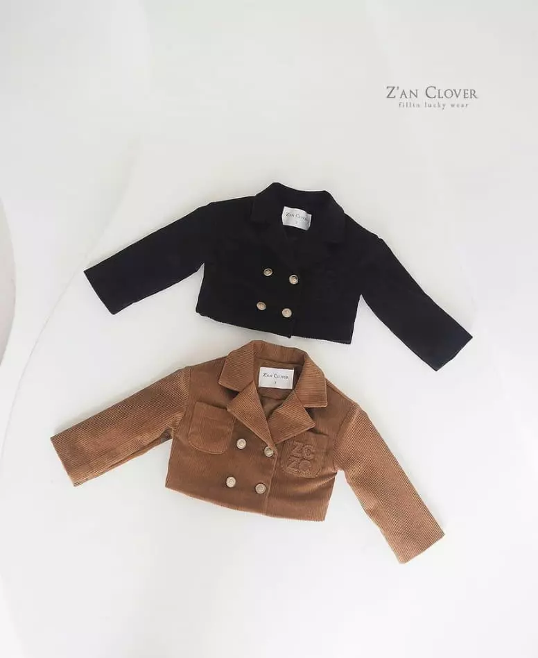 Zan Clover - Korean Children Fashion - #stylishchildhood - Rib Crop Jacket