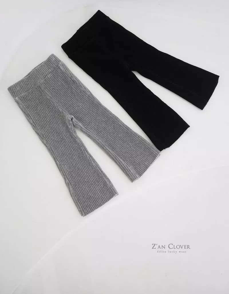 Zan Clover - Korean Children Fashion - #todddlerfashion - Veloure Pants - 2
