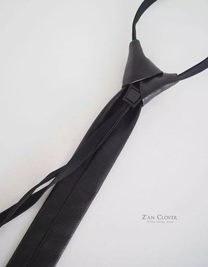 Zan Clover - Korean Children Fashion - #todddlerfashion - Leathe Neck Tie - 4
