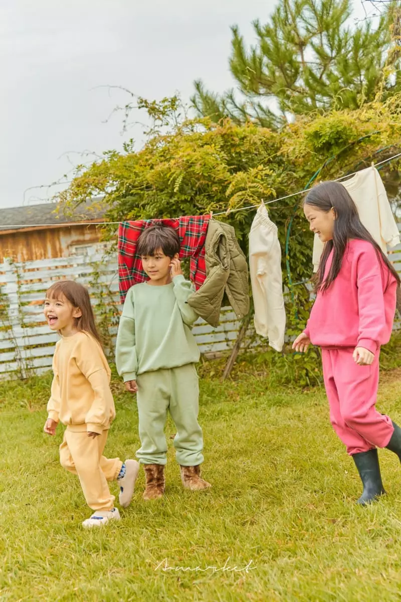 a-Market - Korean Children Fashion - #Kfashion4kids - Fleece Sweatshirt Set - 3