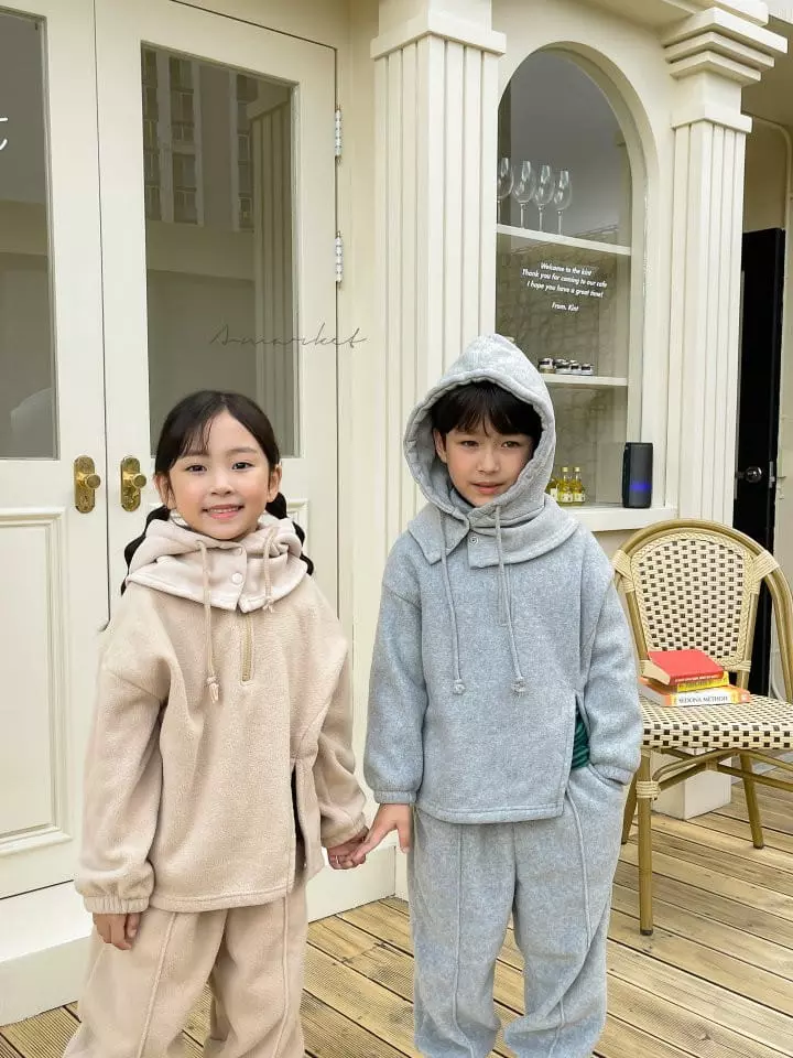 a-Market - Korean Children Fashion - #Kfashion4kids - Slit Fleece Half Zip-up - 11