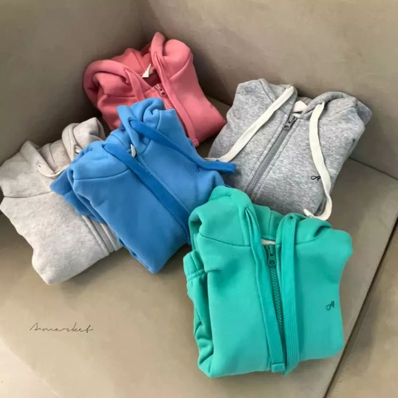 a-Market - Korean Children Fashion - #childofig - Fleece Hoody Zip-up