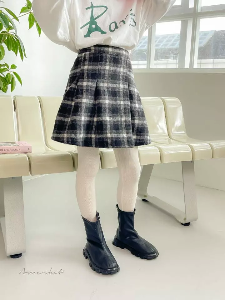 a-Market - Korean Children Fashion - #prettylittlegirls - Check Skirt - 4