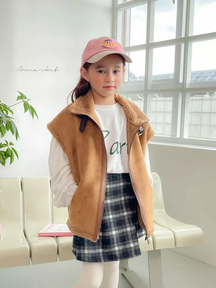 a-Market - Korean Children Fashion - #childrensboutique - Check Skirt - 6