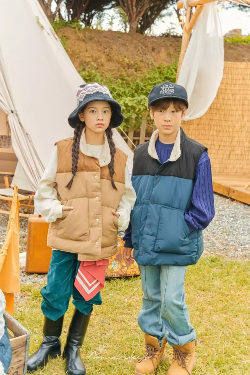 a-Market - Korean Children Fashion - #discoveringself - Suede Padding Vest - 11