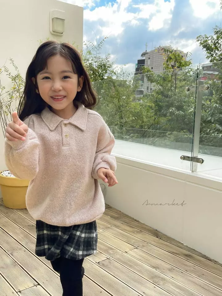 a-Market - Korean Children Fashion - #discoveringself - Knit Collar Sweatshirt - 10