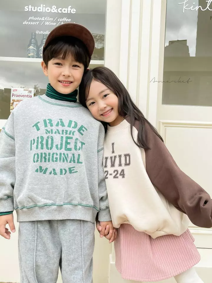 a-Market - Korean Children Fashion - #kidsshorts - Color Vivid Sweatshirt - 9