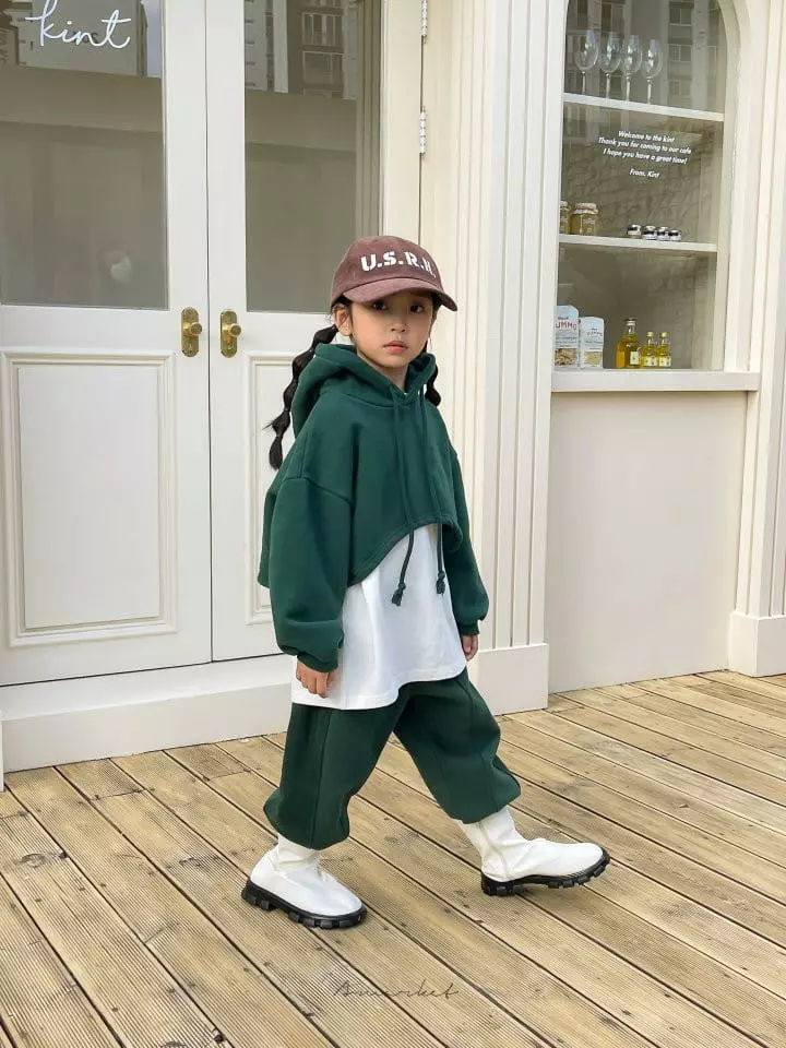 a-Market - Korean Children Fashion - #kidsshorts - Hoody Crop Sweatshirt - 7
