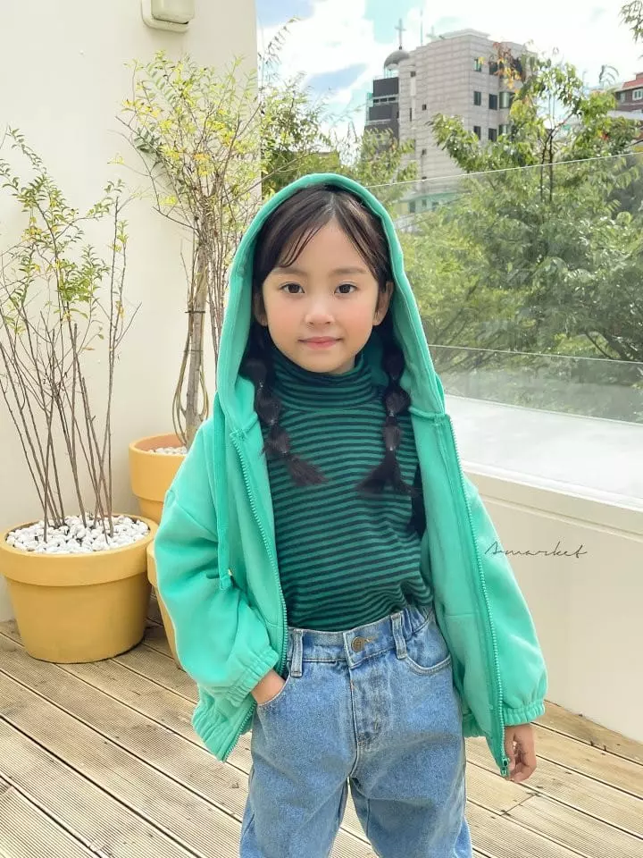 a-Market - Korean Children Fashion - #kidsshorts - Fleece Hoody Zip-up - 6