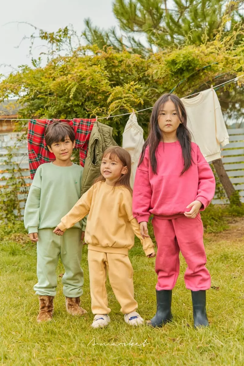 a-Market - Korean Children Fashion - #kidzfashiontrend - Fleece Sweatshirt Set - 2