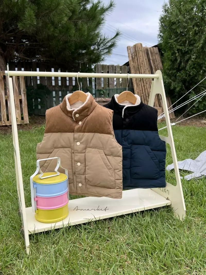 a-Market - Korean Children Fashion - #kidzfashiontrend - Suede Padding Vest