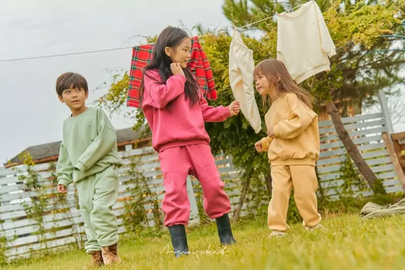 a-Market - Korean Children Fashion - #minifashionista - Fleece Sweatshirt Set - 6