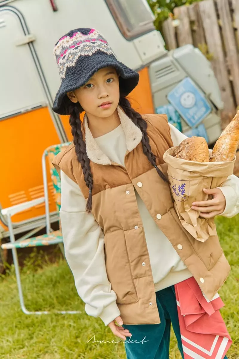 a-Market - Korean Children Fashion - #minifashionista - Suede Padding Vest - 5