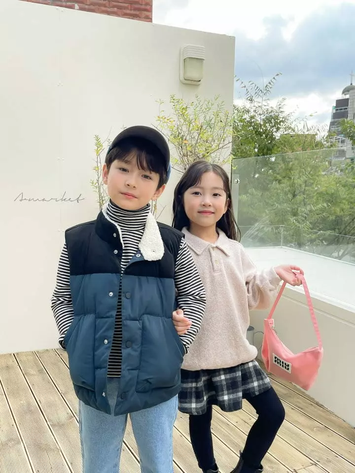 a-Market - Korean Children Fashion - #prettylittlegirls - Knit Collar Sweatshirt - 3