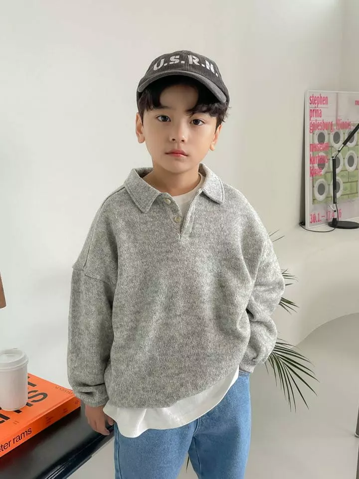 a-Market - Korean Children Fashion - #toddlerclothing - Knit Collar Sweatshirt - 5