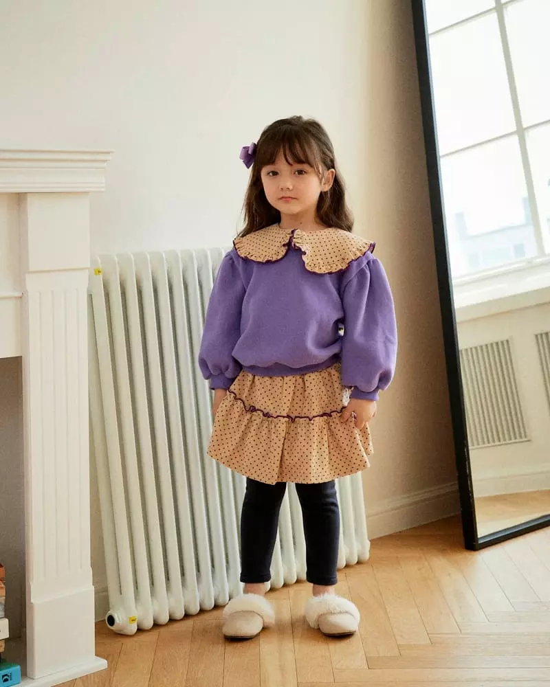 e.ru - Korean Children Fashion - #childofig - Dot Big Collar Sweatshirt