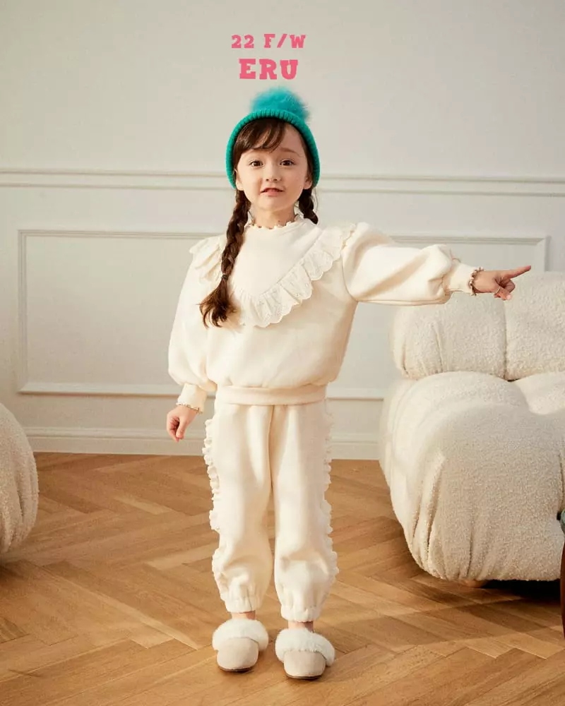 e.ru - Korean Children Fashion - #discoveringself - V Lace Sweatshirt - 3